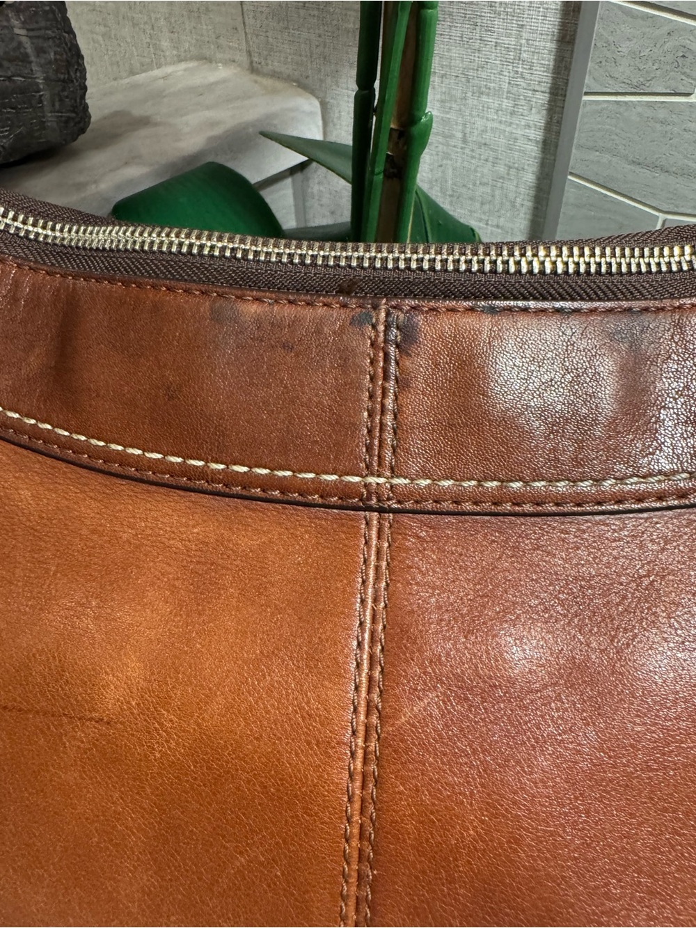 EUC Coach Cognac Leather Satchel with Original Hang Tag - True Coach Treasure - Picture 7 of 13